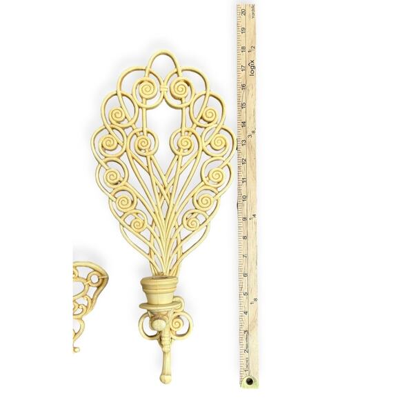 Burwood Syrogo 3 Wall Hanging Art Large 18" MCM Decor Retro Butterfly Candelabra - Picture 10 of 12